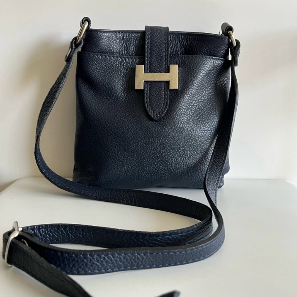 Borse in Pelle Genuine Leather H Crossbody Purse